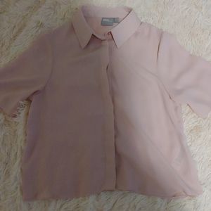 Asos Sheer Short Sleeves Button Down